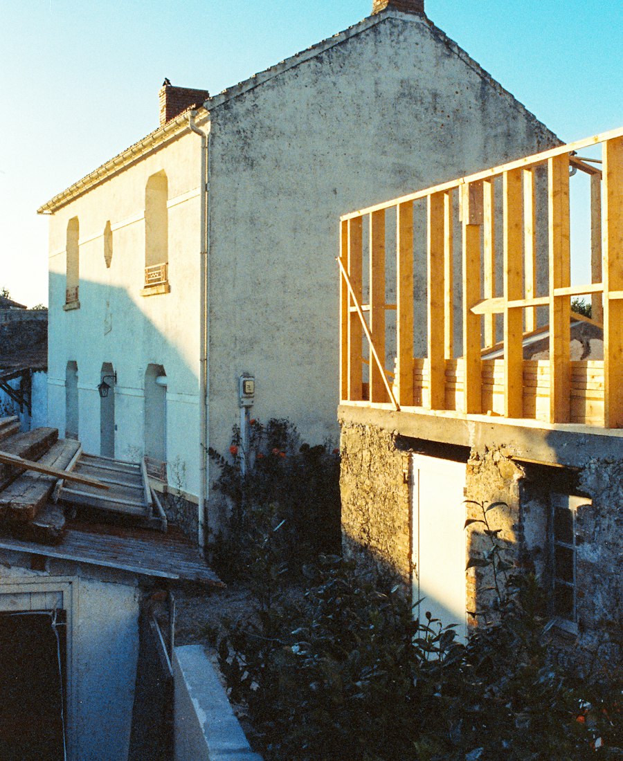 Commercial building exterior painting project